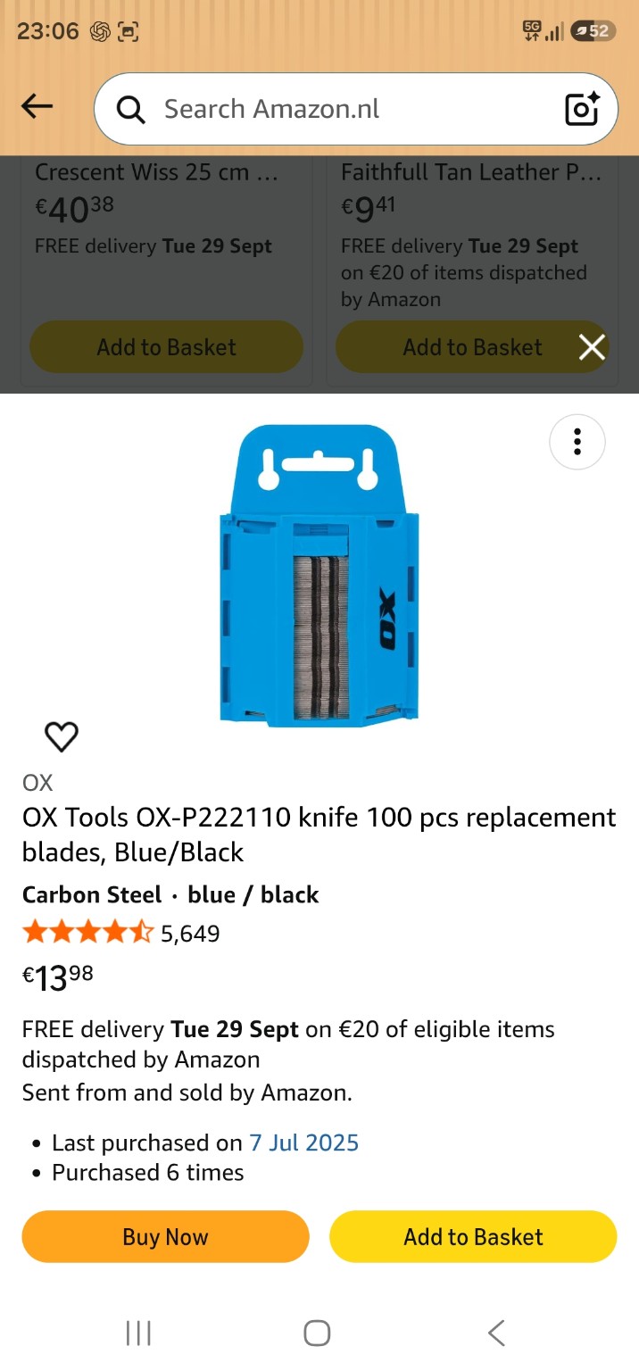 OX replacement blades