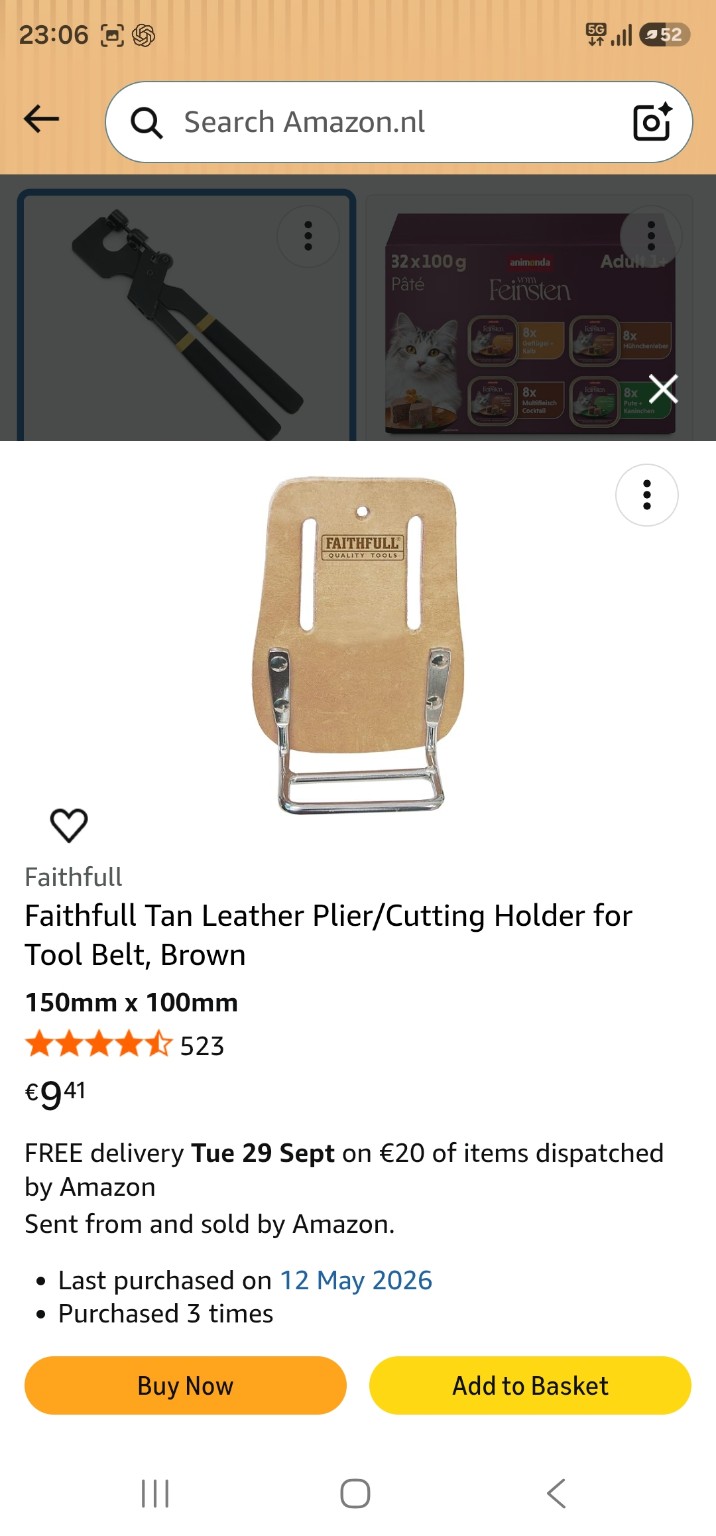 Faithfull leather tool holder
