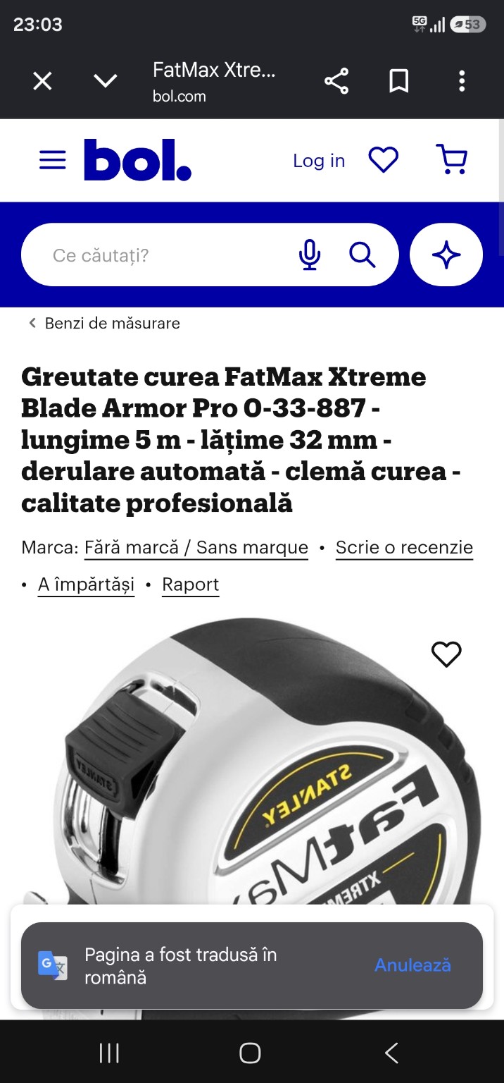 Stanley FatMax Xtreme tape measure